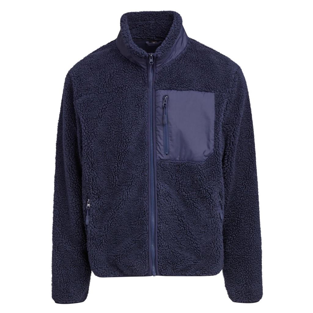 Build Your Brand Mens Bonded Sherpa Jacket