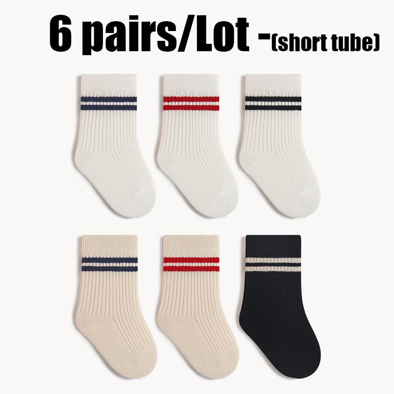 6/3 Pairs Children Socks School Socks With Stylish Designs Boy Socks Girl's Socks For Newborn Baby Accessories