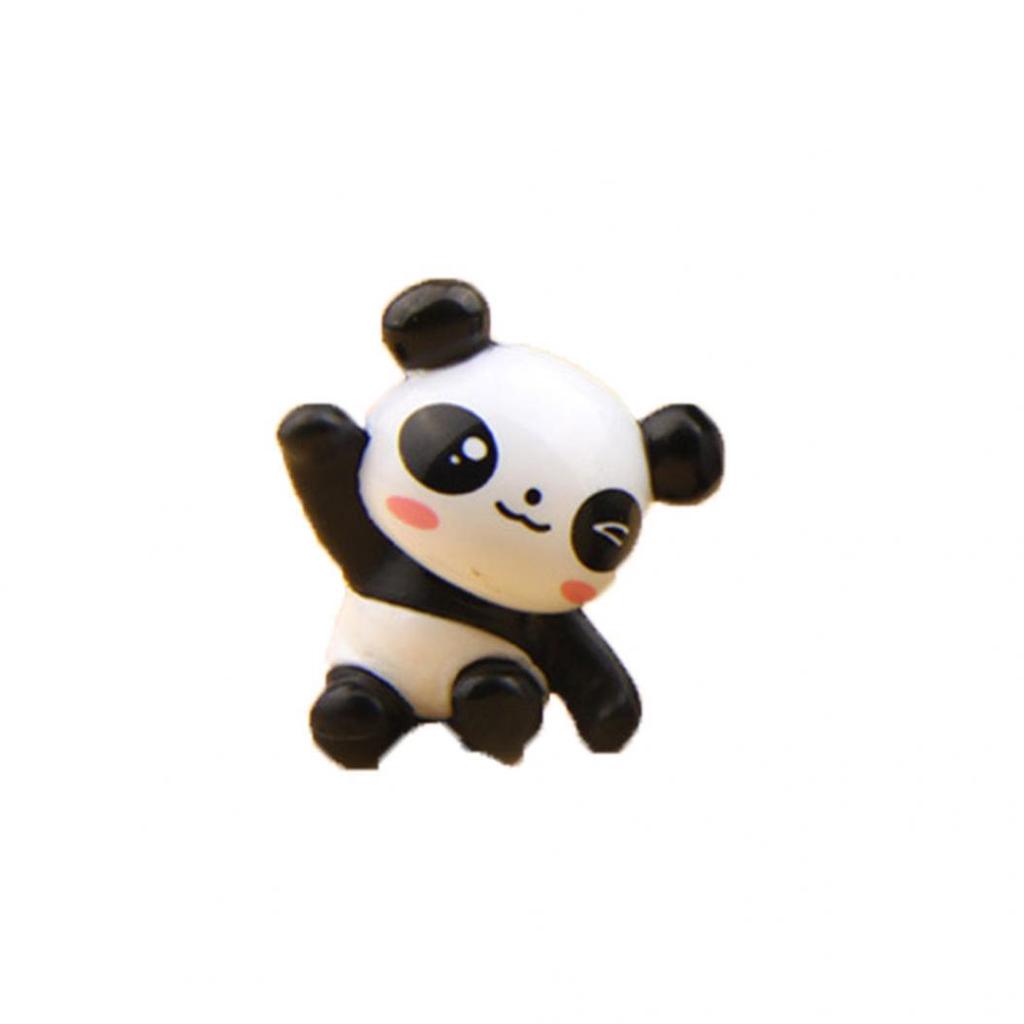 Söt Panda Micro Landskap Bonsai Suckulent växt Mini Trädgård DIY Dekor Ornament