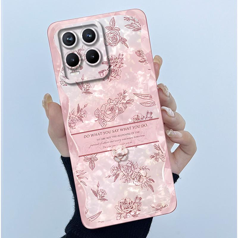 For Realme 8 Pro / Realme 8 4G 5G Phone Case Simplicity Flower Liquid Silicone Cover Realme8 8Pro RMX3085 RMX3081 RMX3241 Fundas