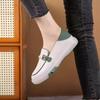 One-pedal women's shoes autumn new little white shoes breathable non-slip soft leather soft sole shallow mouth beef tendon sole