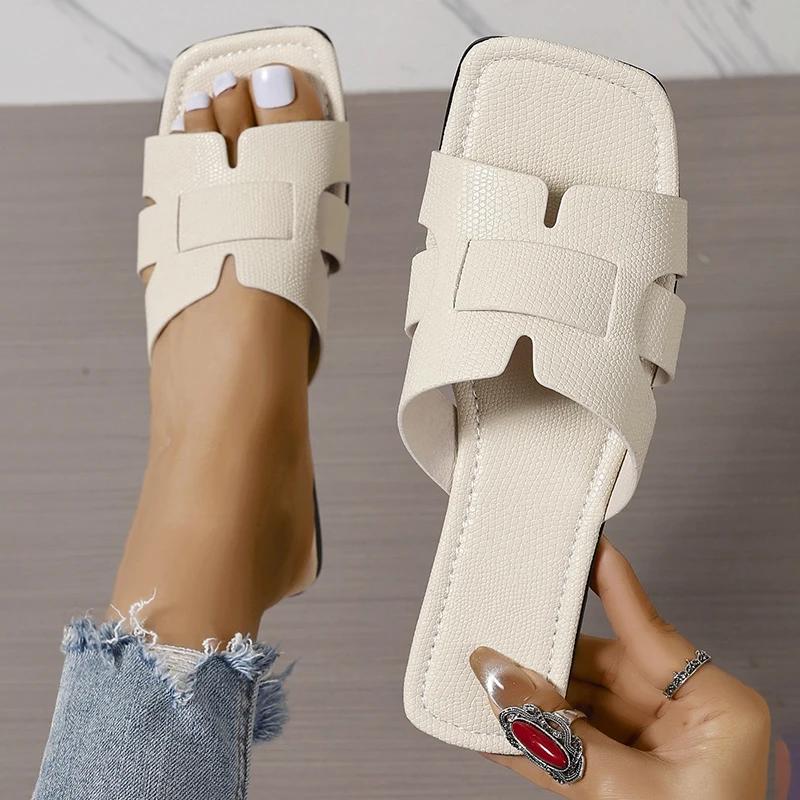 Summer Women Slippers Fashion Beach Flats Shoes Casual Sandals Dress Walking Flip Flops Open Toe Slides Mujer Zapatos