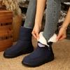Women's Plus Size Fleece-Lined Winter Boots, Waterproof Non-Slip Snow Boots, Thick Sole Warm Knee-High Shoes