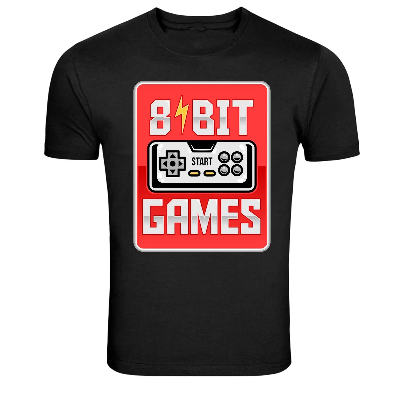 8 Bit Games Retro Video Game Controller Graphic T-Shirt S