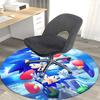1pc Sonic the Hedgehog Anime Cartoon Design Round Carpet  Office Chair Mat, NonSlip Rug for Home Decor, Living Room, Bedroom, Game Room