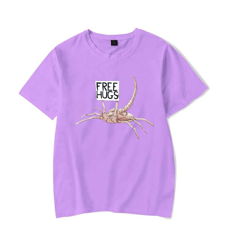 Free Hugs Funny Facehugger Aliens T-Shirt Harajuku T Shirt Comfortable Hip Hop Design Top T-Shirts