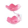 Wall Mounted Soap Holder for Bathroom Flower Shape Soap Box Hanging Drain Lotus Double-layer Punch-free Household Racks for Soap