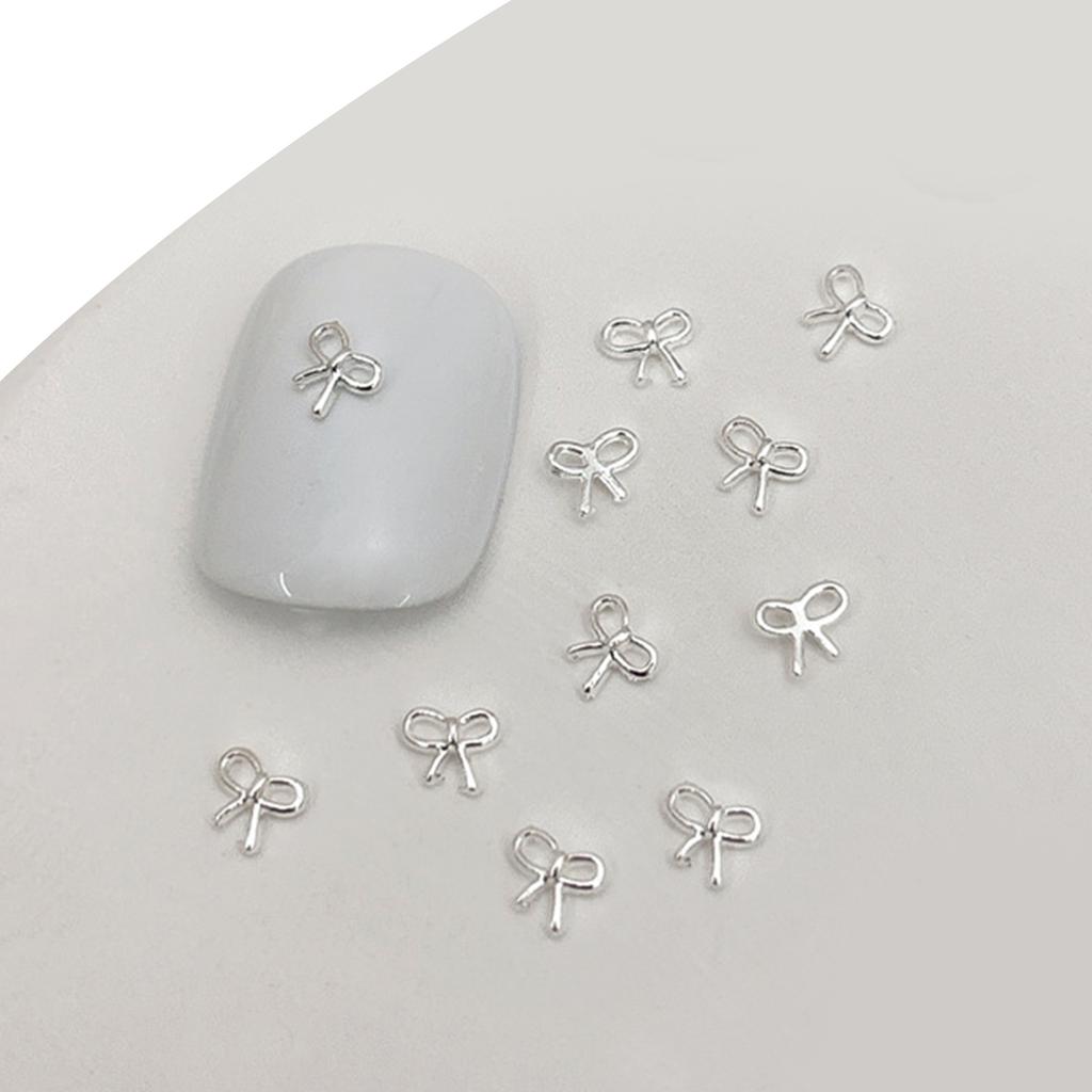 20pcs Bowknot 3D Metal Nail Charms for Nail Art Women Nail Decorations Accessories DIY Nail Supply