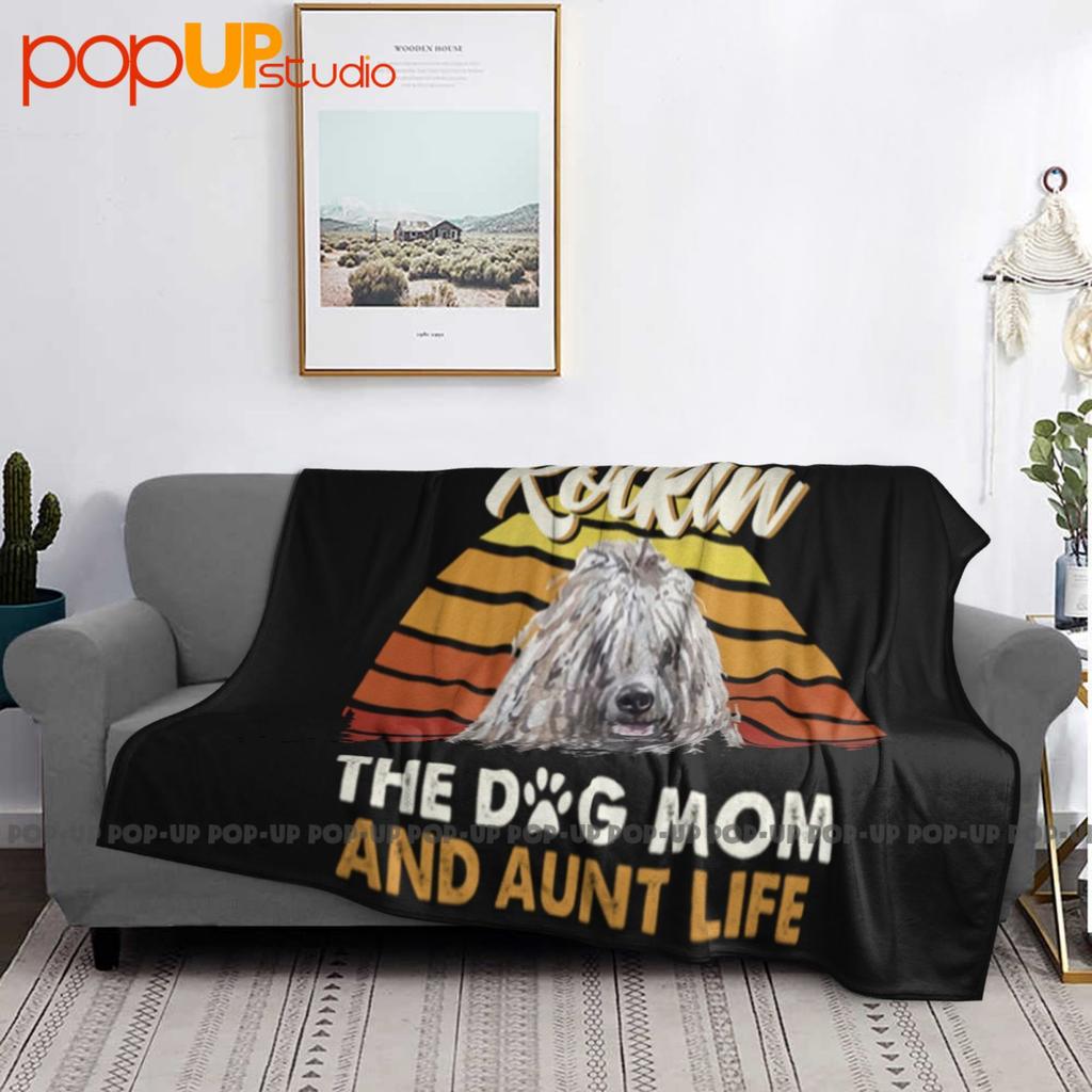 Psí Máma Teta Komondor Štěně Dárek Pro Milovníka Psů Ultra-Měkká Přikrývka Deka Zimní Pokrývka na Pohovku Povlaky na Postel