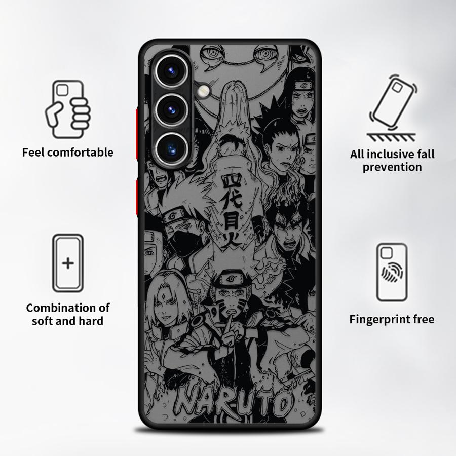 Matte Phone Cover Case for Samsung Galaxy A54 A34 A21s A25 A26 A22 A53 A35 A36 A24 A52 A56 A73 Cool Anime Characters