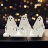 Portable Halloween Candle Holder Funny Halloween Ornament Party Decor Ghost Candle Stand  Garden