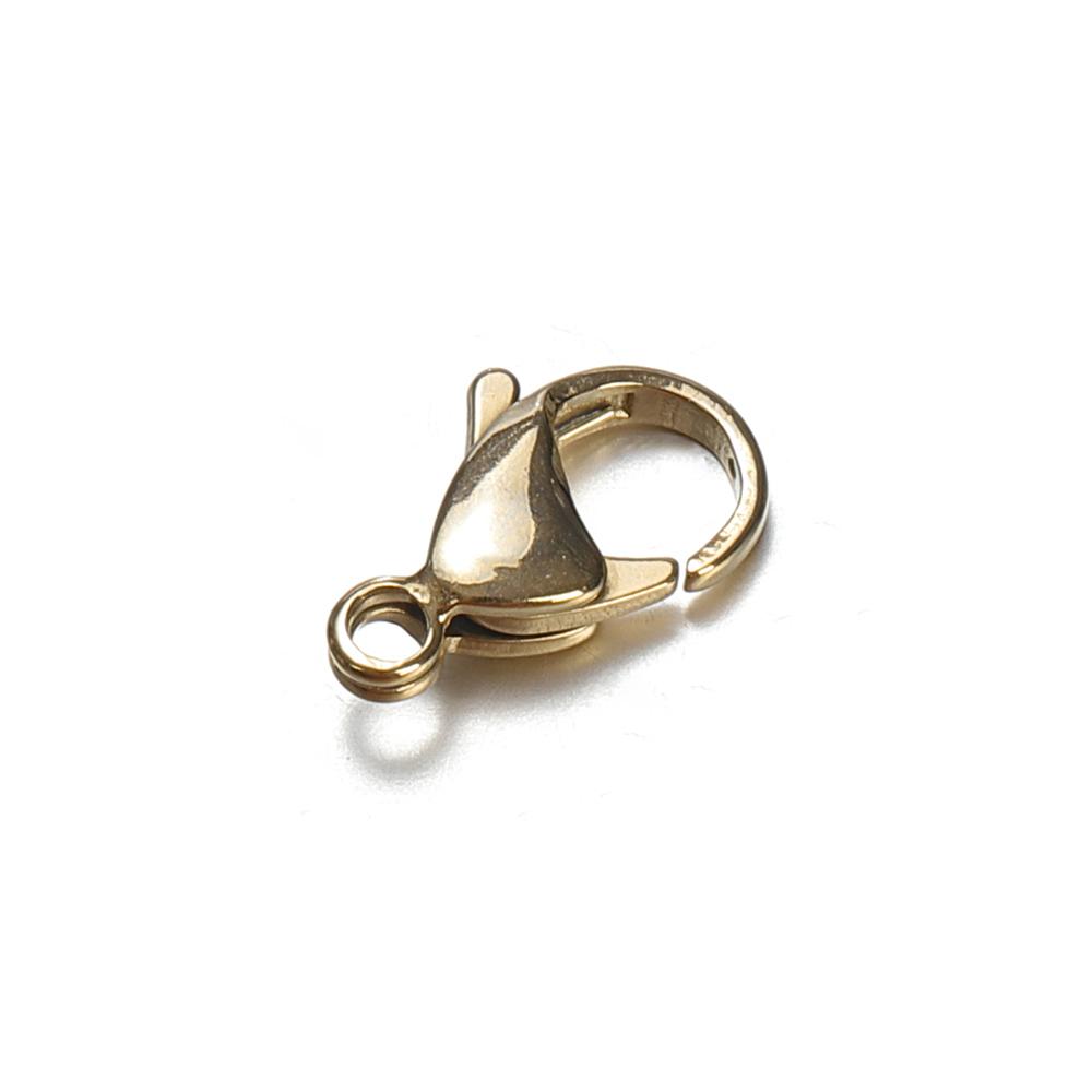 20pcs Stainless Steel Hole 9-15mm Lobster Clasps & Hooks Steel Color Connectors for Jewelry Findings Materials DIY Crafts