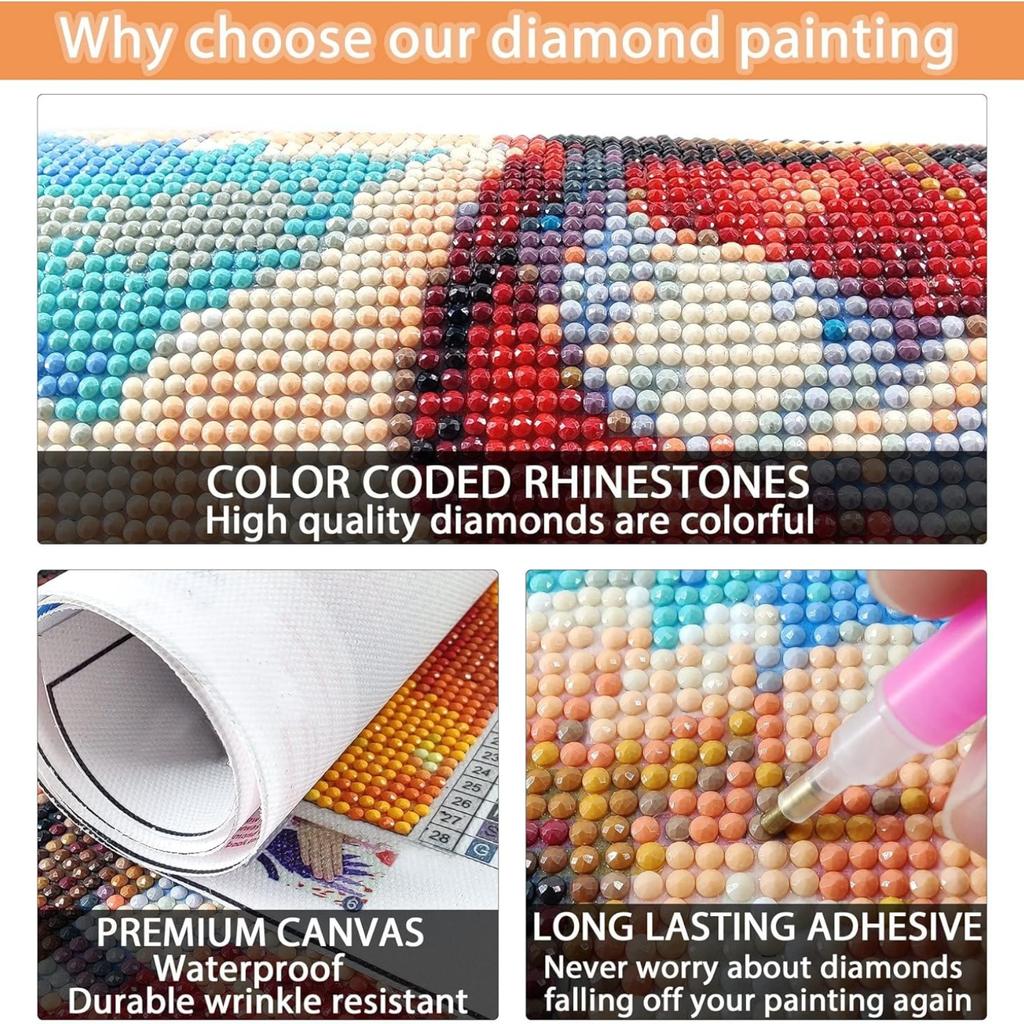 5D Fantasy Landscape Diamond Painting Set, DIY Rhinestone Gemstone Painting Art Decoration Wall Mural Ornaments