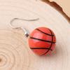 Resin Creativity Earrings With Basketball Design For Casual Or Party Wear