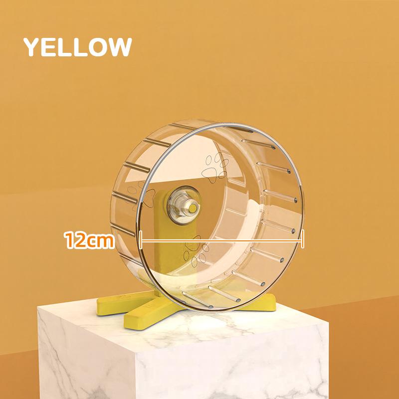 Silent Hamster Flying Saucer Wheel Quiet Exercise Runner for Syrian Hamsters Hedgehogs Squirrels - Stable Stand Non-Slip Toy