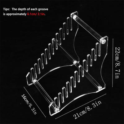 Clear Vinyl Record Holder Vinyl Record Storage Rack Versatile Vinyl Record Acrylic Display Rack Stand Storage For 12 Albums