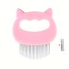 Cat Grooming Comb + 1 Cleaning Stick, Gentle Massage Shedding Brush, Durable Plastic Material, for Cat Grooming and Shedding.