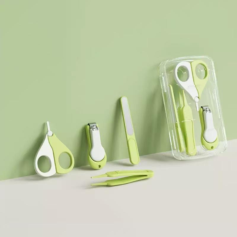 Newborn Baby Nail Scissor Baby Nail Care Tool Kid Safe Portable Nail Clipper Trimmer Tweezer with Box Children Manicure Kit