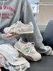 Leather retro Forrest Gump training shoes women's 2025 spring new pair of shoelaces breathable lightweight platform sports and leisure shoes