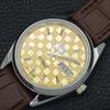 REFURBISHED SEIKO 5 AUTOMATIC MENS WATCH JAPAN MADE YELLOW DIAL CUSTOM a440075-2 QV90-a440075