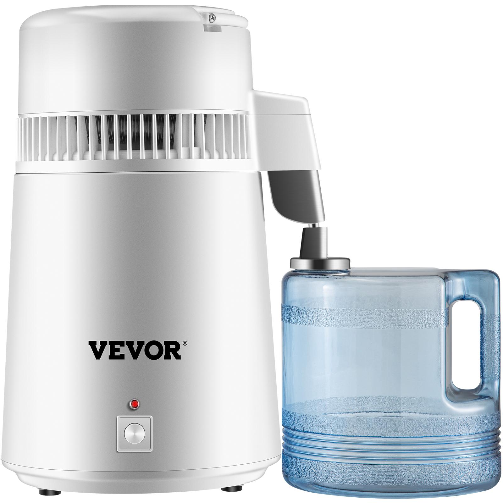 

Дистиллятор для воды VEVOR 4л, очиститель, фильтр, диспенсер, умягчитель для бутылок с подогревом, бытовая техника из нержавеющей стали 304 для офисного использования