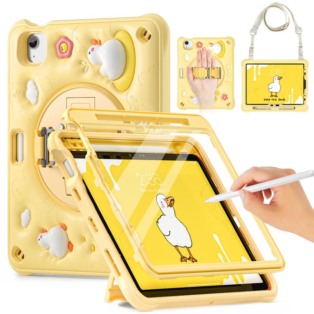 For iPad Air 11 (2025)/(2024)/Air (2022)/(2020)/Pro 11 (2022)/(2021)/(2020)/(2018) Case with Shoulder Strap Kickstand Cover