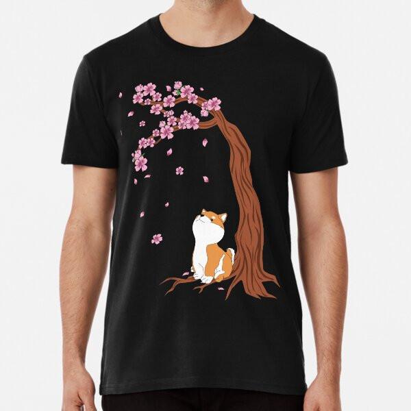 

Cherry Blossoms Shiba Inu Premium T-Shirt S to 5XL Made in the AU/USA T-Shirt 2XL