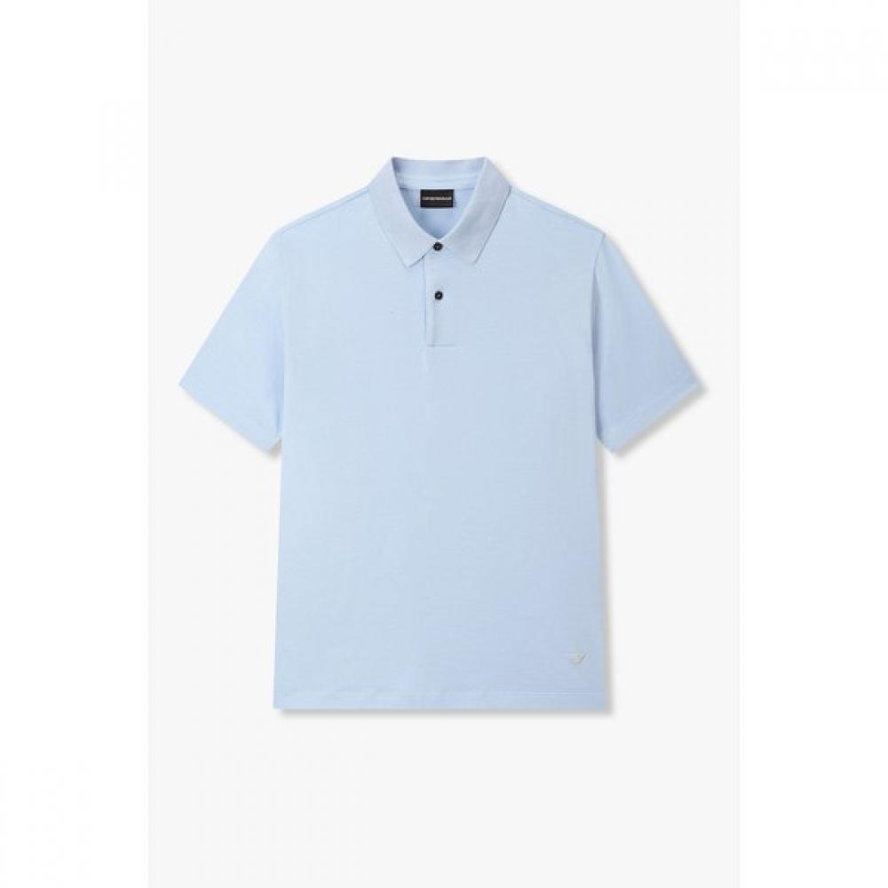 Emporio Armani 26 S S Men S Eagle Embroidered Short Sleeve Polo Shirt A516126041 S