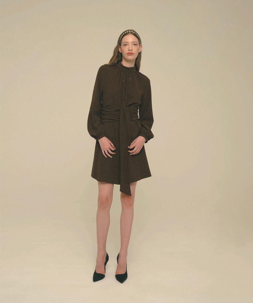 Aiseugadeuneiogongpal Tie Scarf Dress_Chestnut Brown