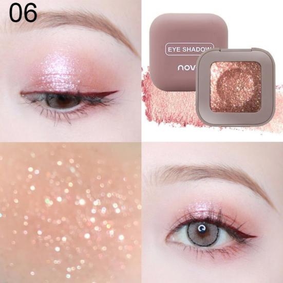 Enkel farge vanntett perleskimrende fingertupp øyenskygge Glitter Powder Makeup