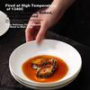 Chuanqi Underglaze Color Ceramic Plates 8 Inch 4-Pack Ceramic Tableware Plates Dishes Serving Plates Rice Plates Deep Soup Plates New White Ceramic