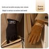 JIUMU Women's Warm Sheepskin Leather Gloves