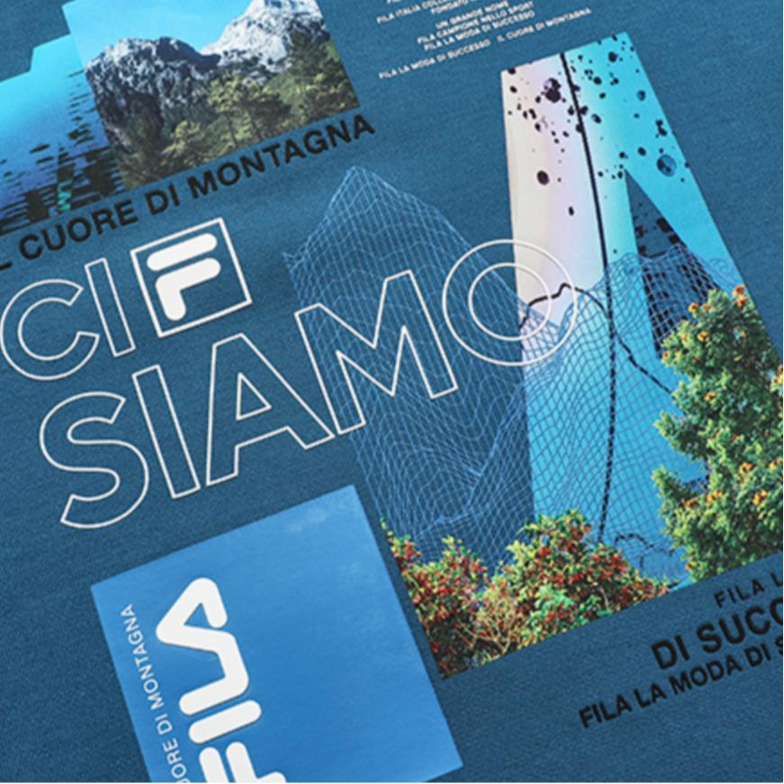 New FILA Sweatshirt Men's Mystic Blue F11M248202FDB