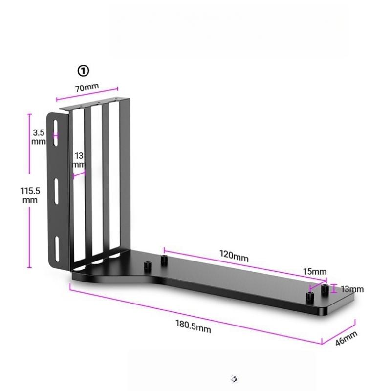 1 sada Externí dokovací stanice pro GPU Vertikální držák GPU 2/3 sloty Držák pro grafickou kartu s hardwarem Egpu Dock