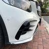 Gloss Black/Carbon Pattern Air Knife Front Fog Lamp Cover Grille Slats for Mercedes Benz GLC X253 2016 2017