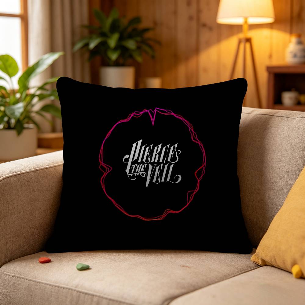 P-Pierce The Veil Band Pillow Cushion Cover Pillowcase Living Room Sofa Home Decor Customized