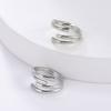 Simple Stainless Steel Gold Color Adjustable Opening Four-strand Open-ended Ring For Women Jewelry Finger Ring Wholesale
