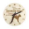 Bedlington Terrier, Rothbury Terrier, Rodbery Terrier - Clock with Dog, Wooden Clock with Engraving, Personalised Clock by