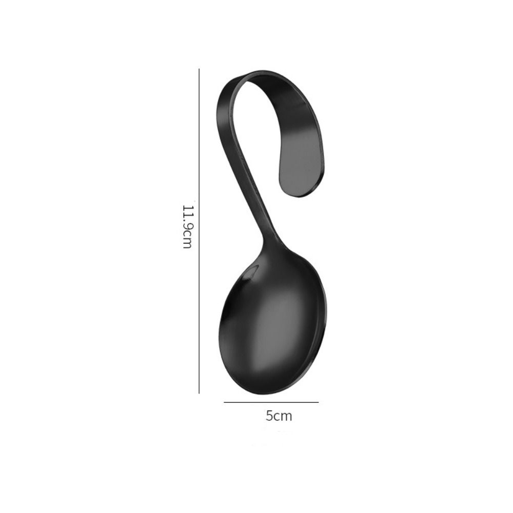 Rostfreier Bogen Suppenlöffel Bequemer Griff Servierlöffel Küchengeschirr Dessertlöffel Soße