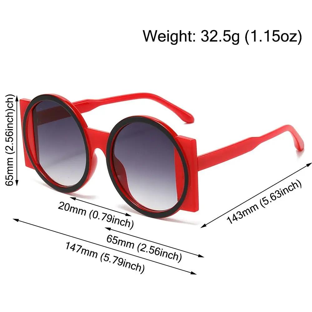 Women's Men's Round Double Color Sunglasses Fashion Retro Trend Sunglasses Travel Street Po Holiday Party Beach Glasses