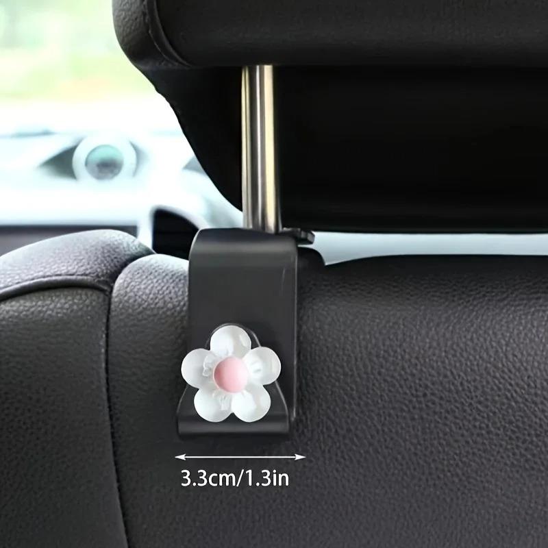 2pcs Car Seat Headrest Hook Back Hooks for Auto Back Seat Storage Organizer Hanger Holder for Handbag Purse Bags Clothes Coats