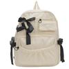 Girls' Corduroy School Backpack with Ribbon Bow - Perfect for High School and College