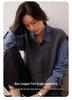 Women's Vintage V-neck Cashmere Sweater Vest: Short Loose Knit for Autumn & Winter Fashion