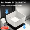 For Zeekr 9X 2025-2026 Center Armrest Storage Box Organizer Tray Silicone Non Slip Interior Accessories