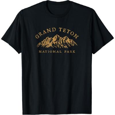 Park Narodowy Grand Teton Góry Vintage Koszulka Pamiątkowa z Wędrówki(1)