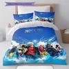 Luffy Pattern Bedding Quilt Set Quilt Cover Pillowcase Home Decoration Gift (1 * duvet cover + 2 * pillowcase, without core)