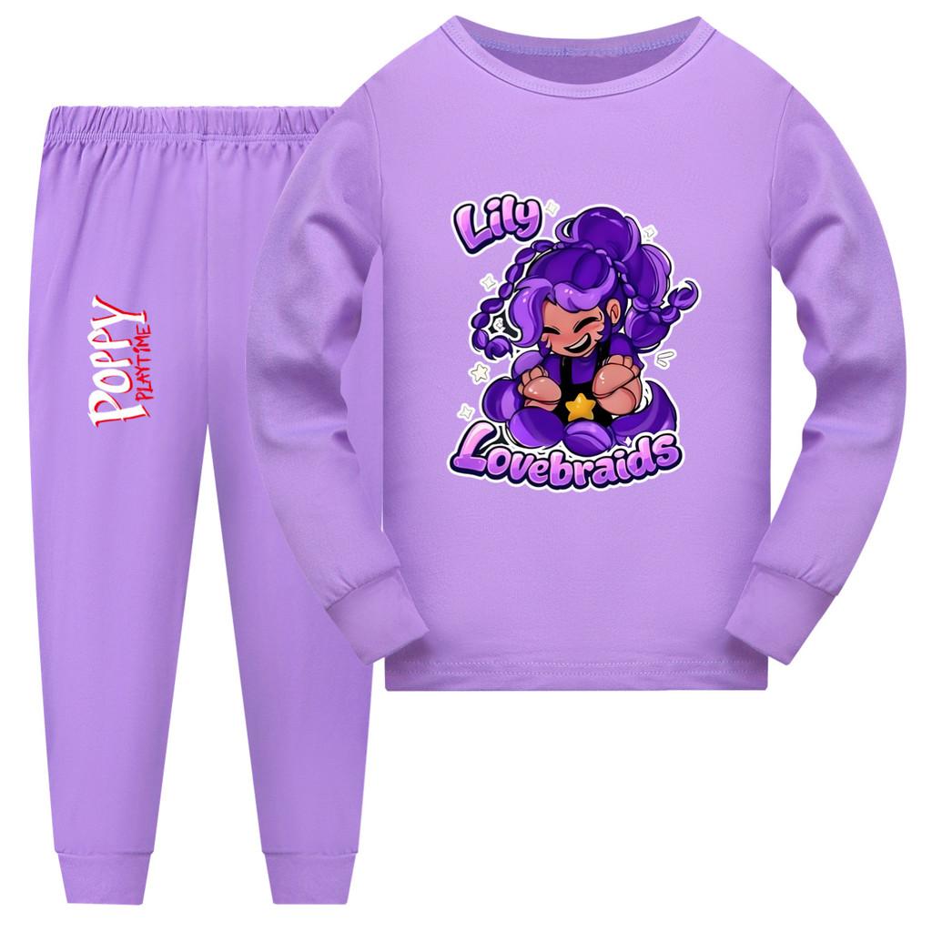 

5600 Девочки Лили Lovebraids Игровое с принтом Аниме Игра Одежда для сна Пижама 110cm фиолетовый