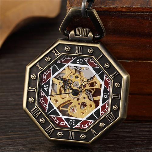Retro Unique Hexagonal Roman Number Pocket
