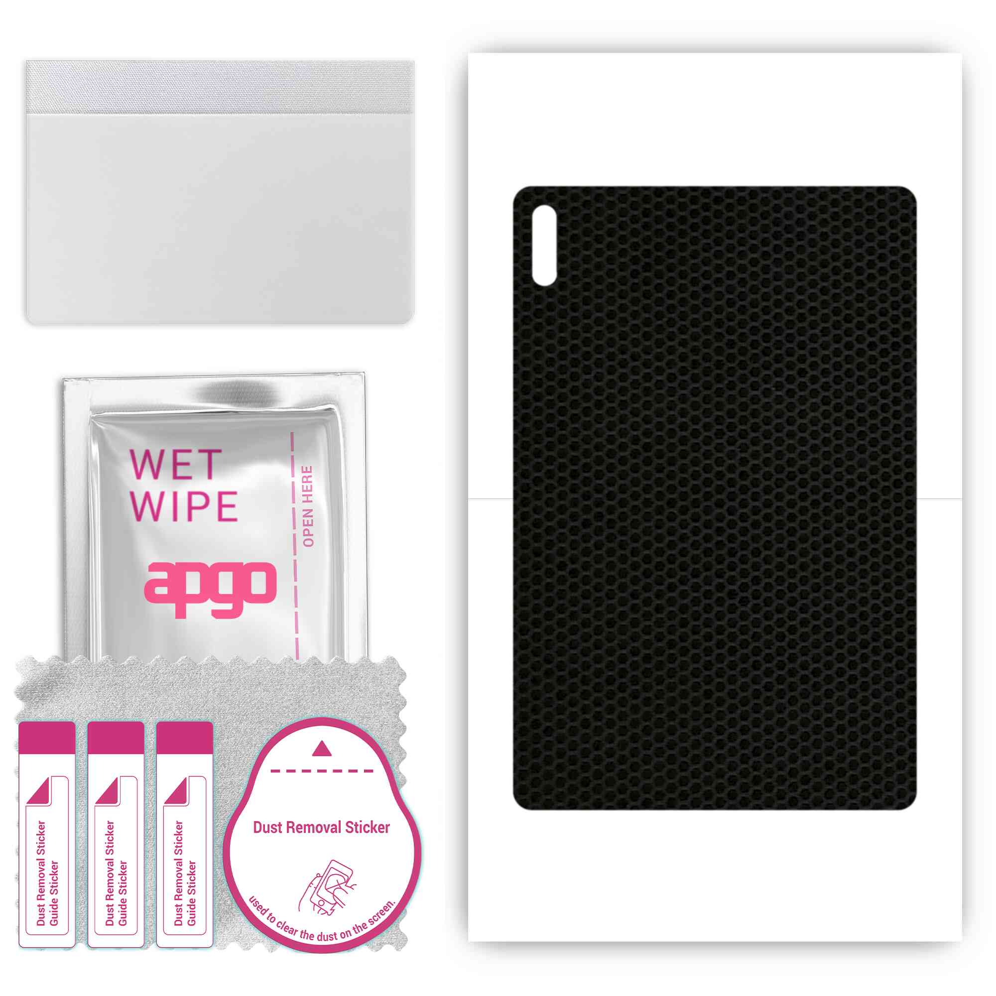 

apgo skin sticker film foil vinyl for the BACK compatible with Huawei MatePad 6, scratch-resistant, easy to install - Matrix
