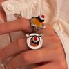Open Mousse Cake Rings Fork Adjustable Dessert Ring Fashion Jelly Finger Ring Hipster